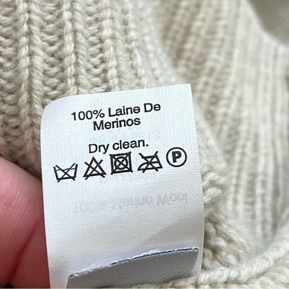 MADEWELL 100% MERINO WOOL Lace-Up Sweater-Dress Size Small Minimalist Chic - Picture 6 of 11